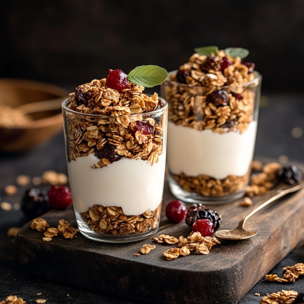Yoghurtparfait med Granola och Bär