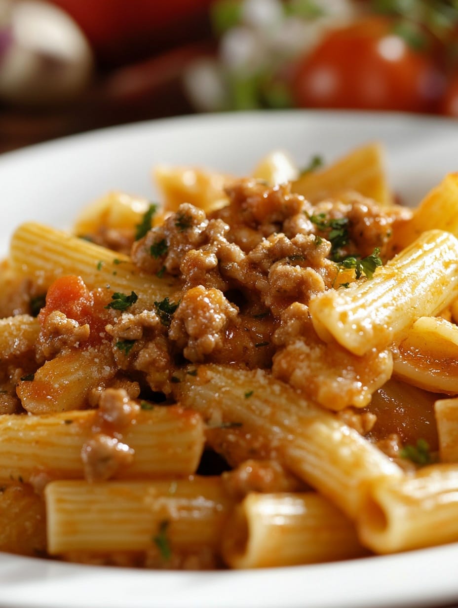 Rigatoni med köttfärssås