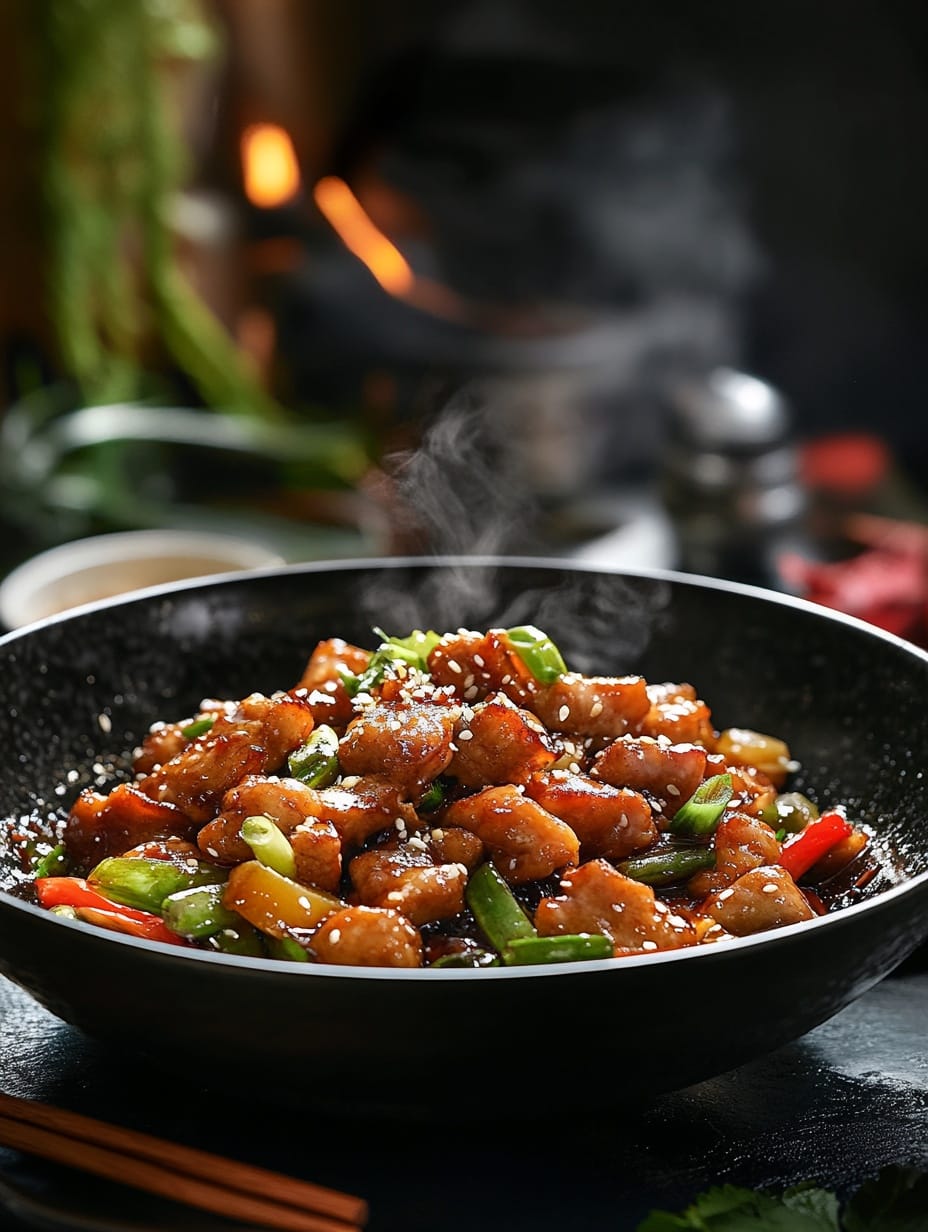 Sichuan-inspirerad kyckling med grönsaker