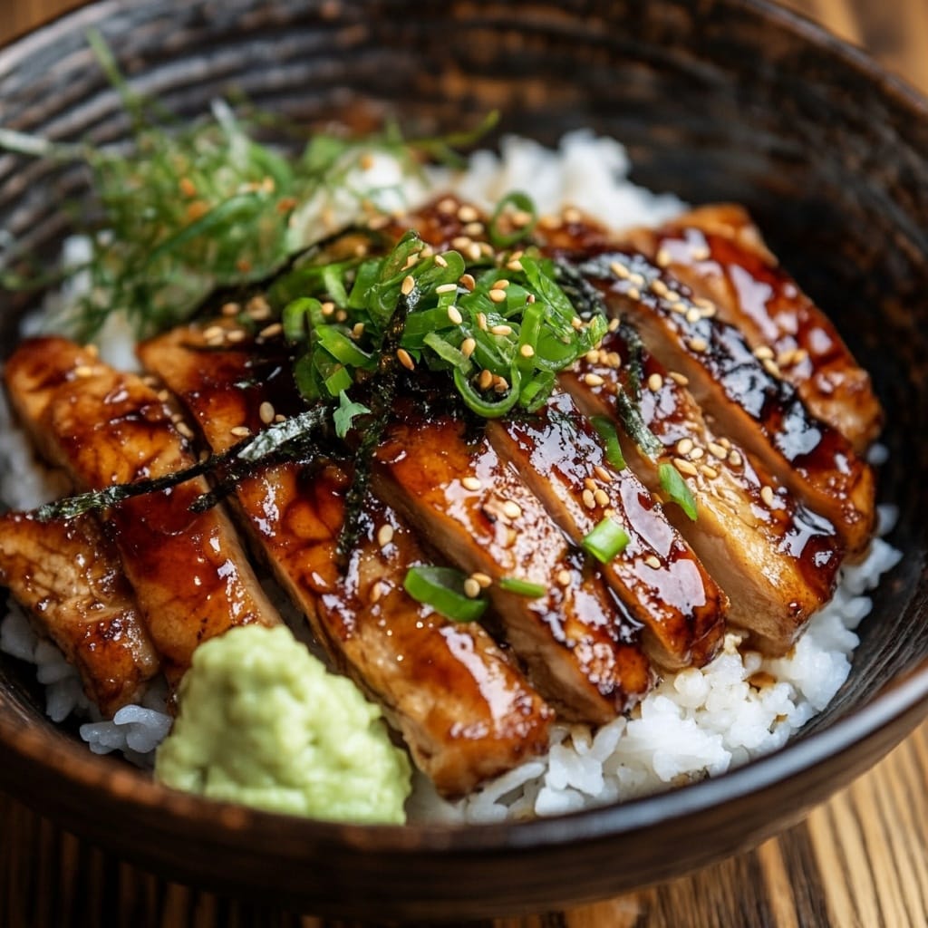 Teriyakikyckling med ris och wasabi