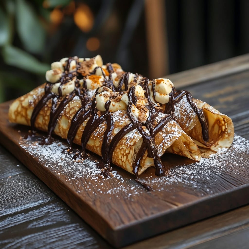Choklad- och bananpannkakor