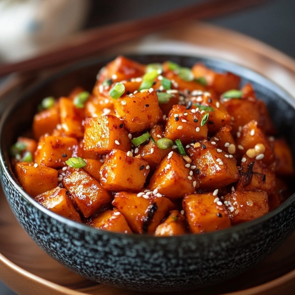 Kryddig koreansk potatis
