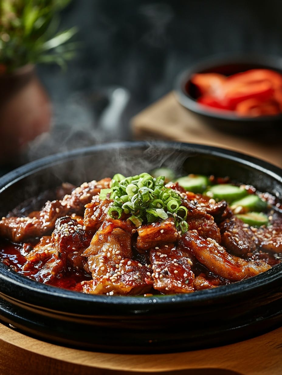 Spicy Korean Bulgogi med Sesam och Salladslök