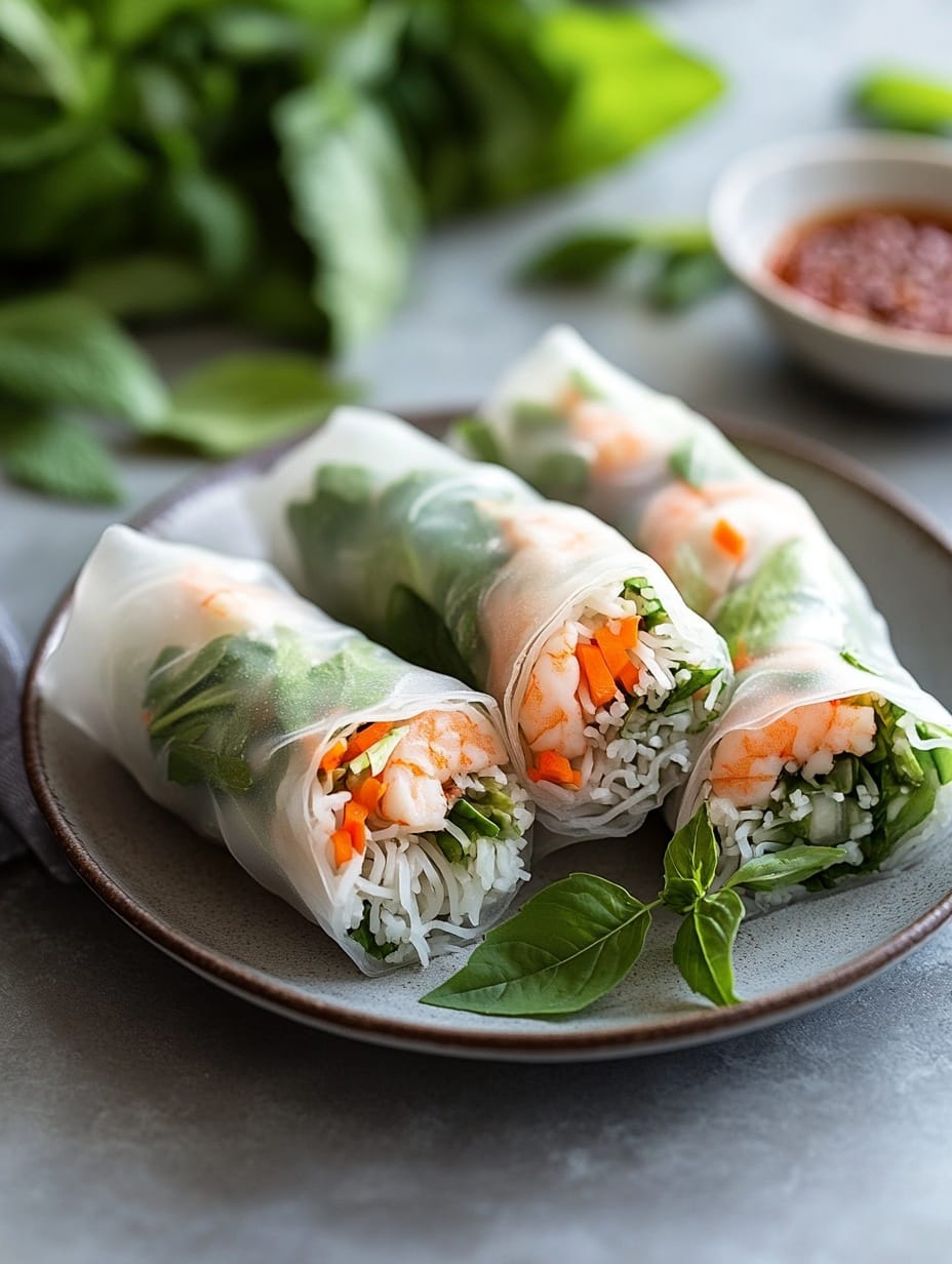 Vietnamesiska vårrullar med räkor