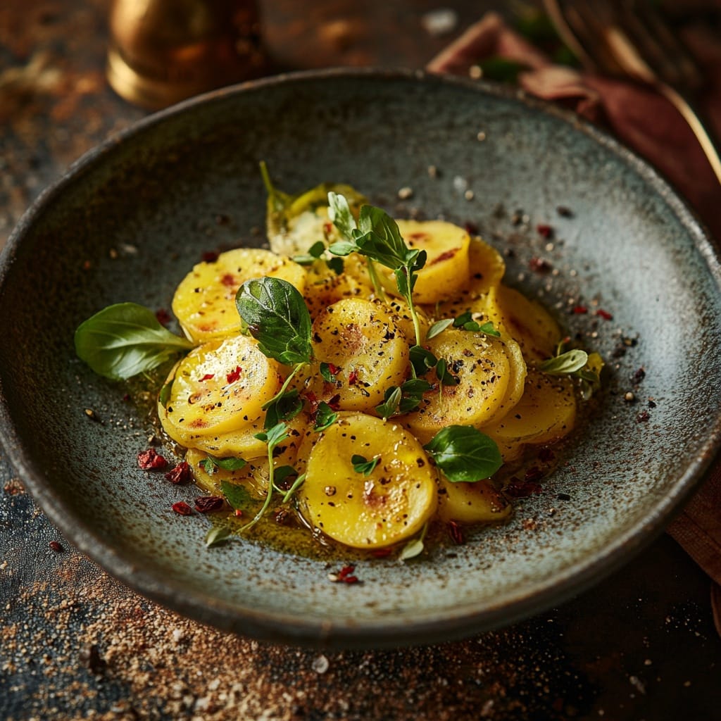 Kryddiga potatis- och örtsallad